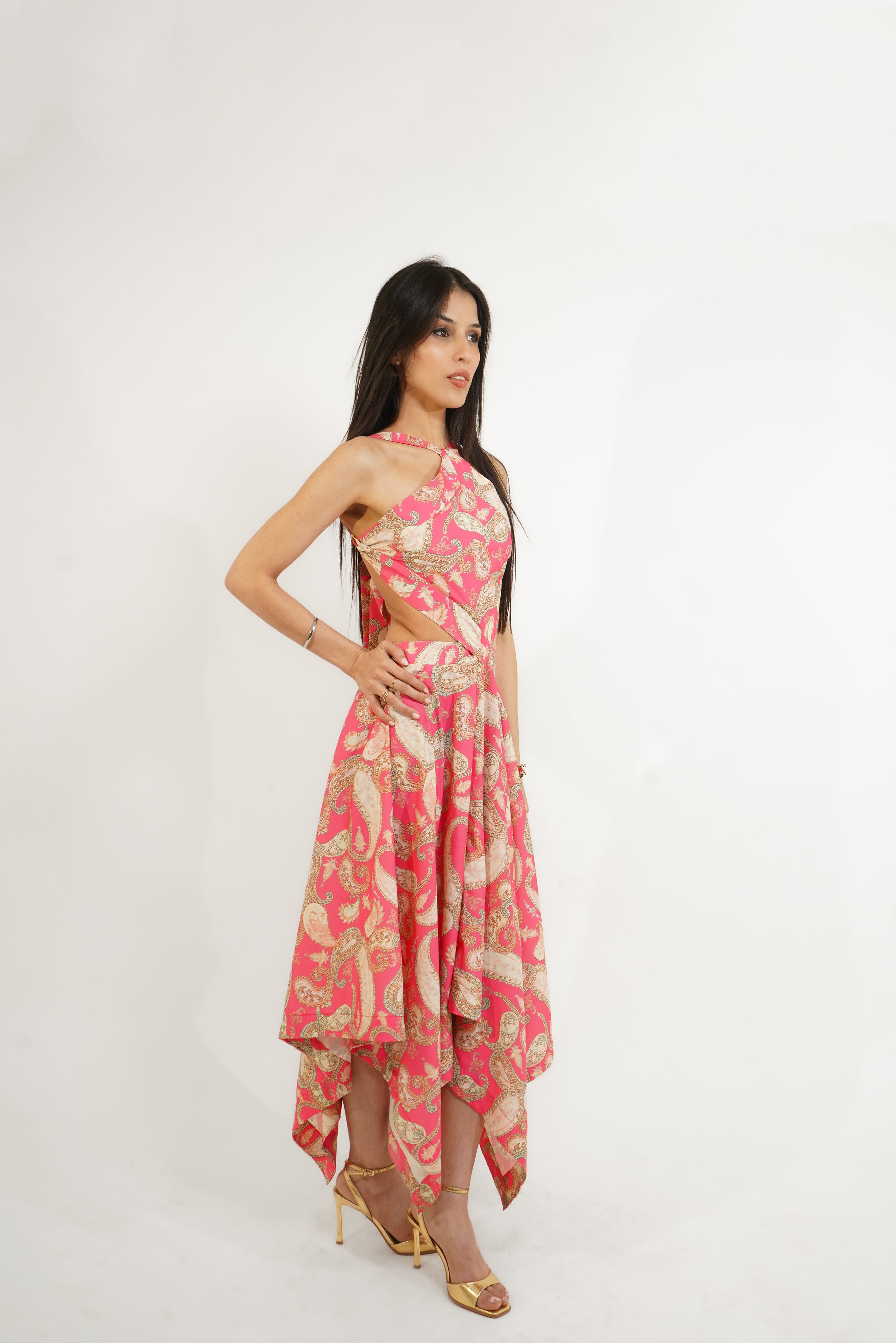 HALTER SHOULDER DRESS