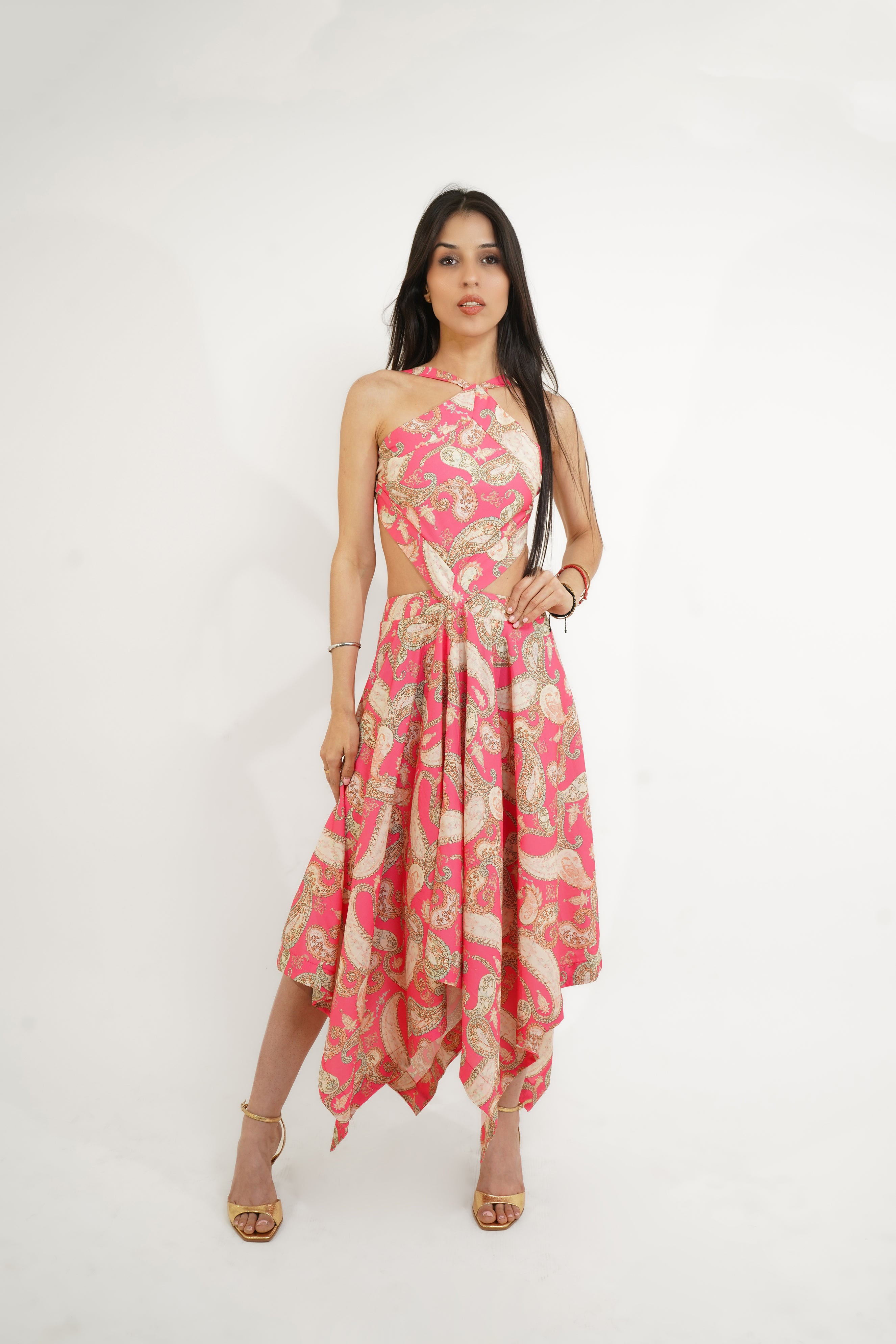 HALTER SHOULDER DRESS