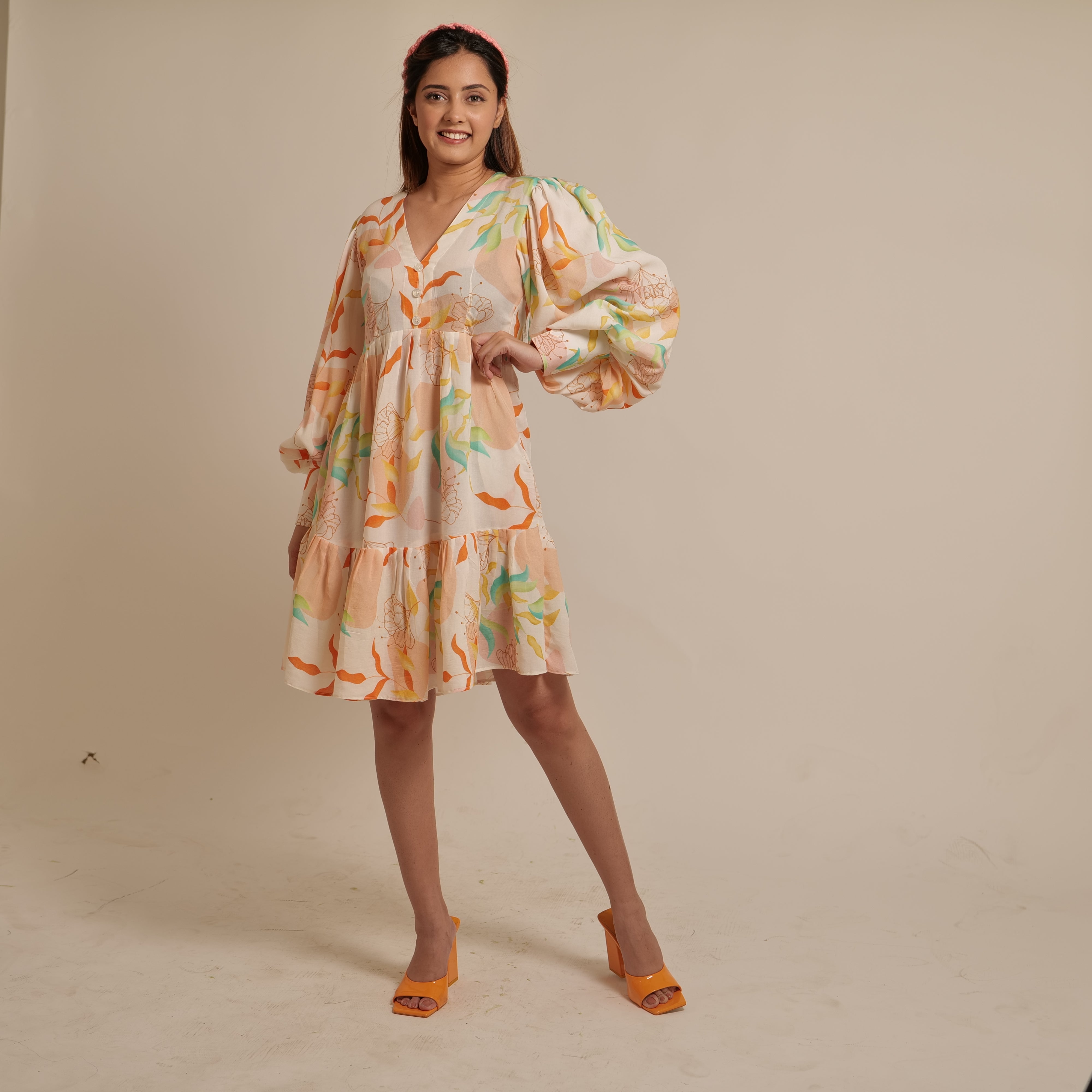 WHITE FLORAL DRESS