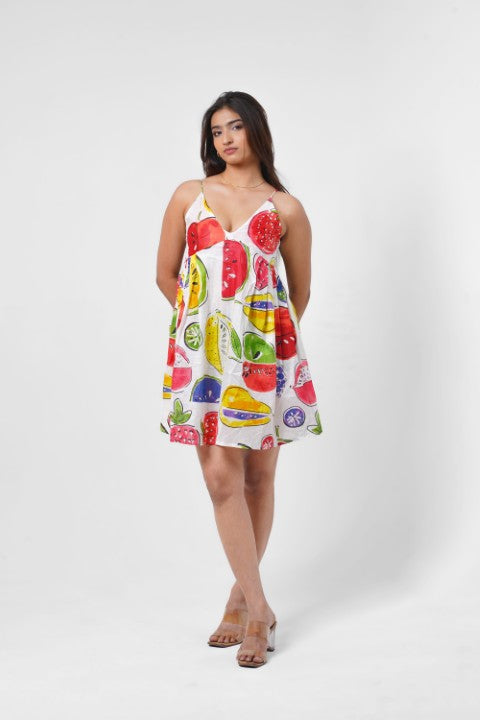 FRUIT PRINT DRESS