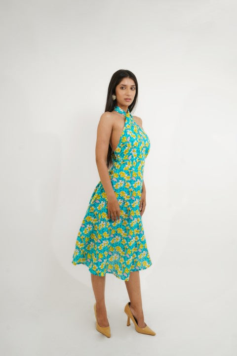 BLUE HIBISCUS DRESS