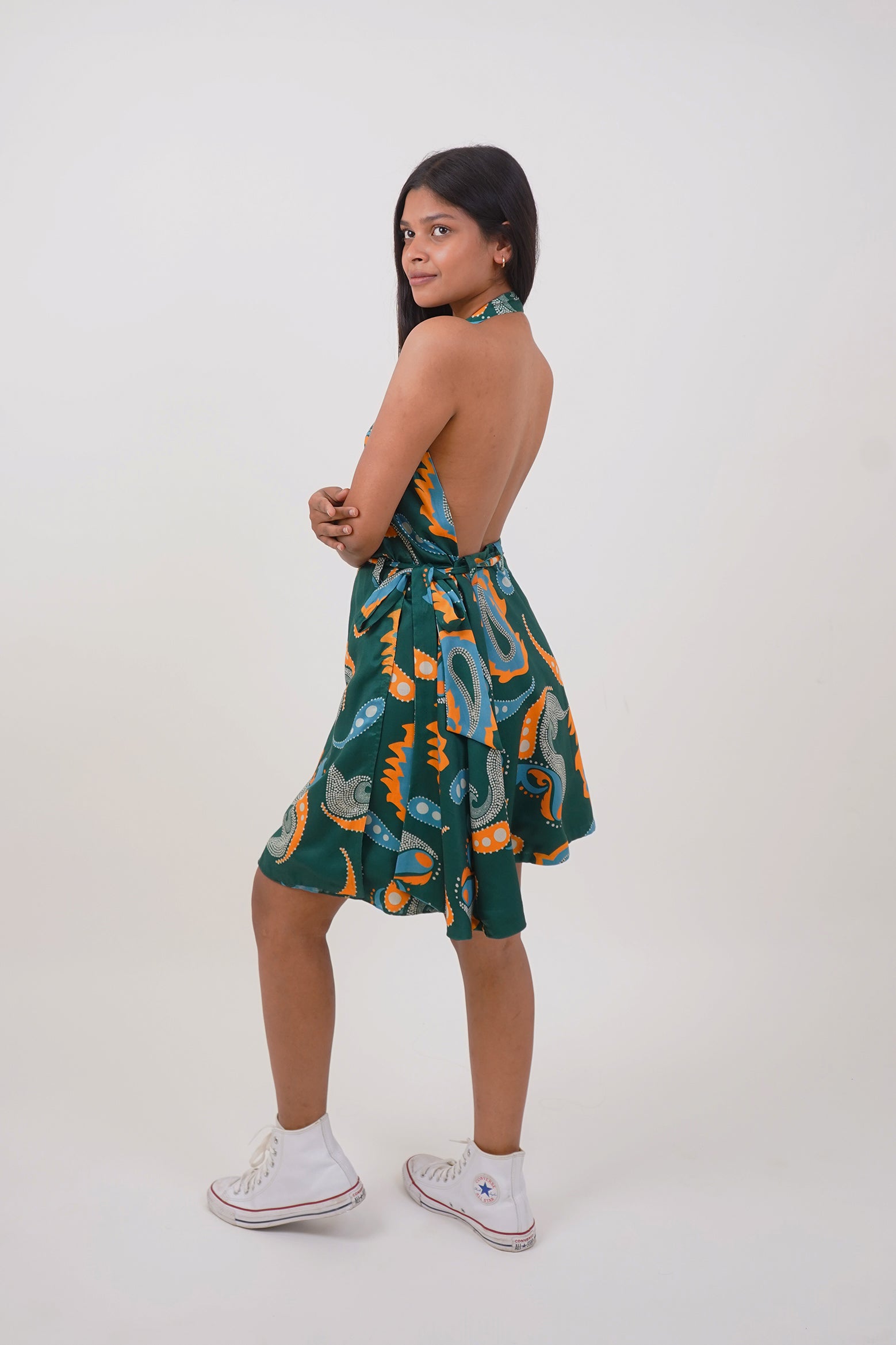 HALTER WRAP DRESS