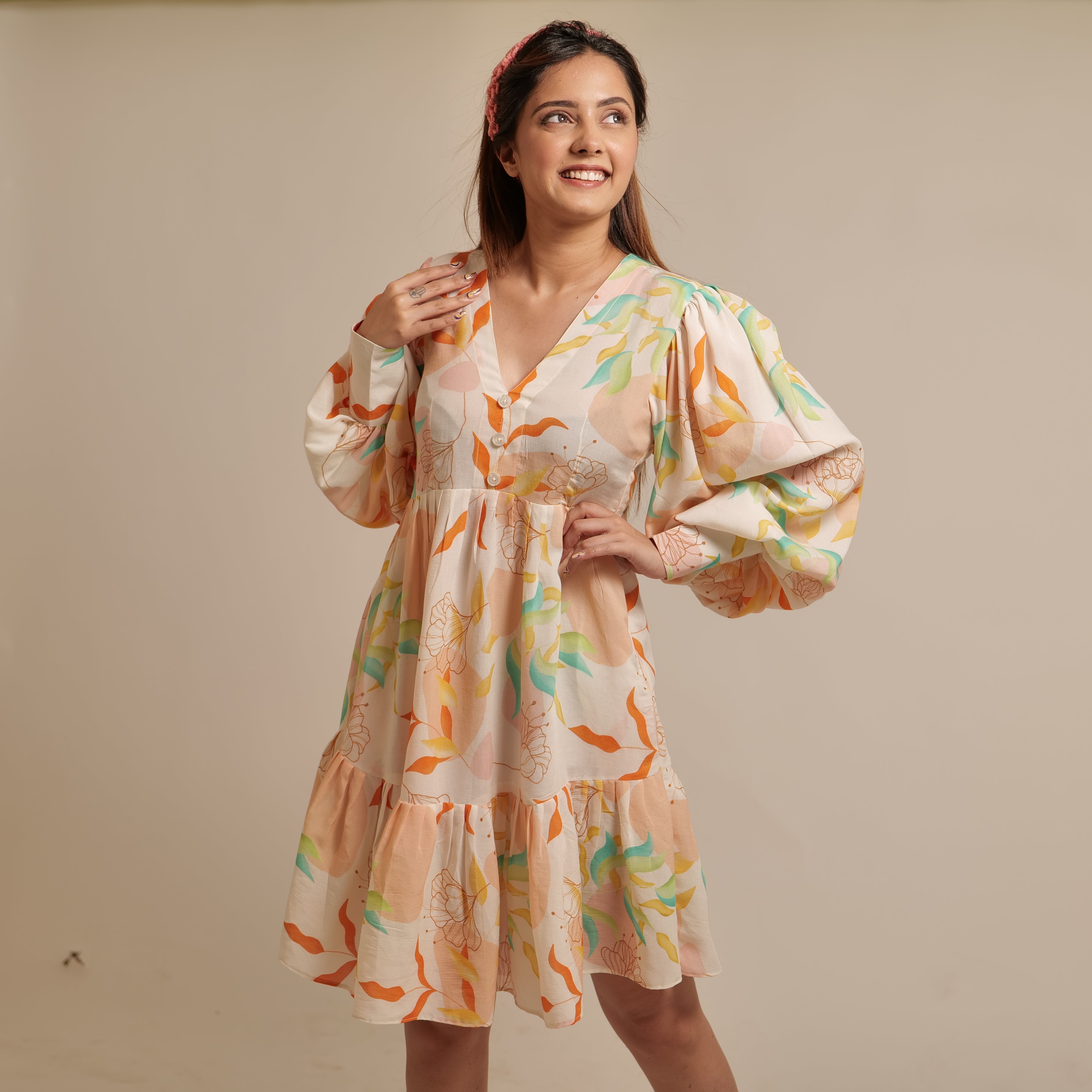 WHITE FLORAL DRESS